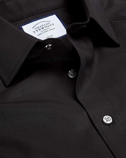 Non-Iron Poplin Shirt - Black