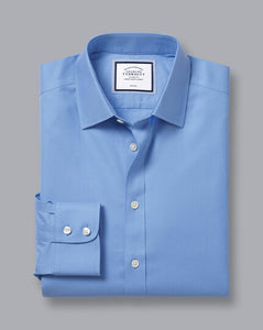 Non-Iron Twill Shirt - Cornflower Blue