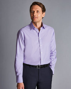 Non-Iron Twill Shirt - Lilac Purple