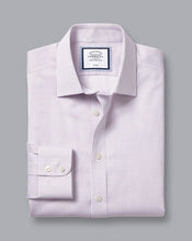 Load image into Gallery viewer, Non-Iron Twill Mini Grid Check Shirt - Purple
