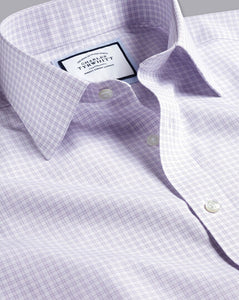 Non-Iron Check Shirt - Violet Purple