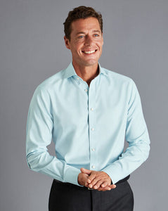 Non-Iron Twill Shirt - Aqua Green