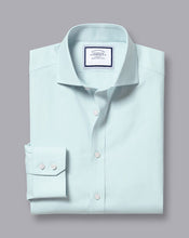 Load image into Gallery viewer, Spread Collar Non-Iron Twill Shirt - Aqua Green
