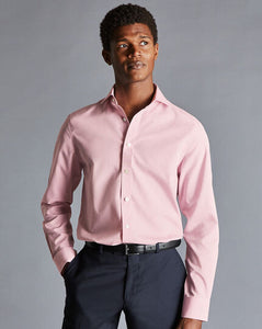 Non-Iron Poplin Shirt - Salmon Pink