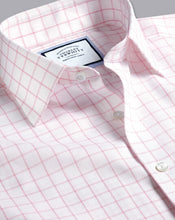 Load image into Gallery viewer, Non-Iron Twill Grid Check Shirt - Pink
