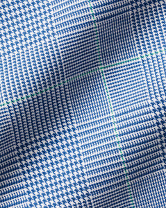 Non-Iron Prince of Wales Check Shirt - Royal Blue