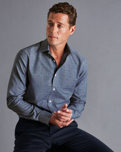 Load image into Gallery viewer, Non-Iron Prince of Wales Check Shirt - Royal Blue
