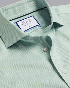 Spread Collar Non-Iron Cambridge Weave Shirt - Light Green