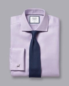 Spread Collar Non-Iron Cambridge Weave Shirt - Lavender Purple