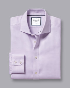 Spread Collar Non-Iron Cambridge Weave Shirt - Lavender Purple