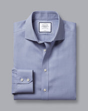 Load image into Gallery viewer, Spread Collar Non-Iron Twill Shirt- Indigo Blue
