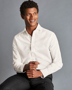 Non-Iron Twill Shirt - Ivory