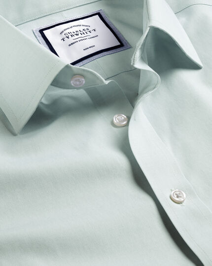 Non-Iron Poplin Shirt - Aqua Green