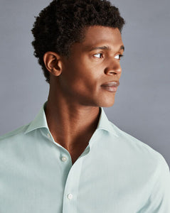 Non-Iron Poplin Shirt - Aqua Green