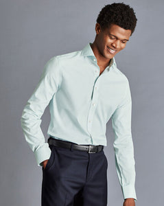 Non-Iron Poplin Shirt - Aqua Green