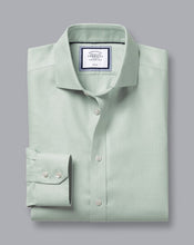Load image into Gallery viewer, Spread collar Non-Iron Richmond Weave Shirt - Green
