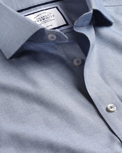 Load image into Gallery viewer, Spread collar Non-Iron Richmond Weave Shirt - Indigo Blue
