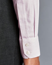 Load image into Gallery viewer, Spread collar Non-Iron Richmond Weave Stripe Shirt - Light Pink

