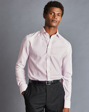 Load image into Gallery viewer, Spread collar Non-Iron Richmond Weave Stripe Shirt - Light Pink
