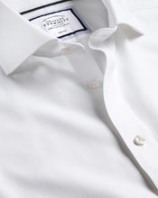 Load image into Gallery viewer, Spread collar Non-Iron Richmond Weave Shirt - White
