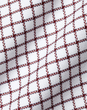 Load image into Gallery viewer, Spread collar Non-Iron Richmond Weave Check Shirt - Wine Red
