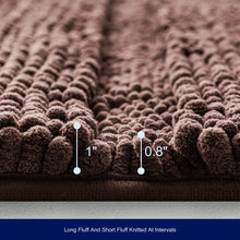 Load image into Gallery viewer, Faddis Super Soft Striped Absorbent Rectangle Non-Slip Bath Rug
