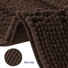 Load image into Gallery viewer, Faddis Super Soft Striped Absorbent Rectangle Non-Slip Bath Rug

