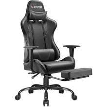 Load image into Gallery viewer, Faux Leather PC &amp; Racing Gaming Chair with Footrest
