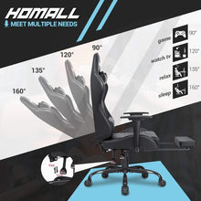 Load image into Gallery viewer, Faux Leather PC &amp; Racing Gaming Chair with Footrest
