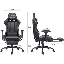 Load image into Gallery viewer, Faux Leather PC &amp; Racing Gaming Chair with Footrest

