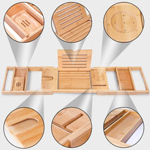 Load image into Gallery viewer, Freestanding Bamboo Bath Caddy
