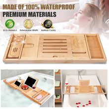 Load image into Gallery viewer, Freestanding Bamboo Bath Caddy
