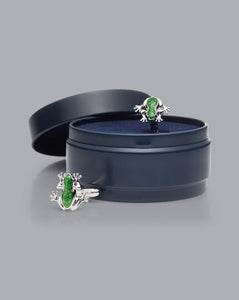 Frog Cufflinks - Silver Grey