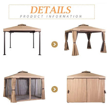 Load image into Gallery viewer, Garden 10 Ft. W x 10 Ft. D Aluminum Patio Gazebo
