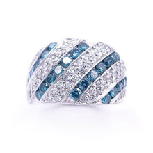 Load image into Gallery viewer, Sandra Biachi Blue &amp; White Diamond Ring, Style: HC6056BDAA
