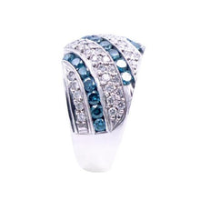 Load image into Gallery viewer, Sandra Biachi Blue &amp; White Diamond Ring, Style: HC6056BDAA
