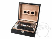 Load image into Gallery viewer, The Alligator Black 25 Count Humidor Gift Set
