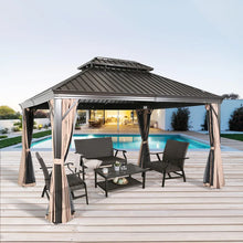 Load image into Gallery viewer, Hardtop 12 Ft. W x 10 Ft. D Aluminum Patio Gazebo
