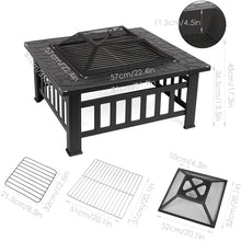 Load image into Gallery viewer, Harijan 17.3'' H x 31.9'' W Iron Outdoor Fire Pit by Winston Porter
