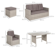 Load image into Gallery viewer, Ilio Rectangular 7 - Person 52'' Long Dining Set with Cushions
