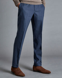 Italian Wool Pants - Indigo Blue