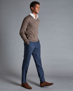 Italian Wool Pants - Indigo Blue