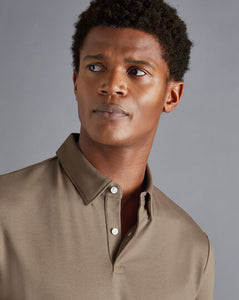 Mocha Smart Jersey Polo