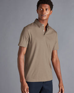 Mocha Smart Jersey Polo