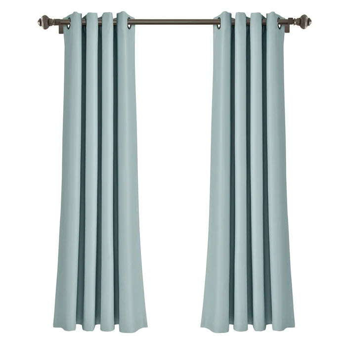 Ketterman Solid Blackout Thermal Grommet Curtain Panels (Set of 2)