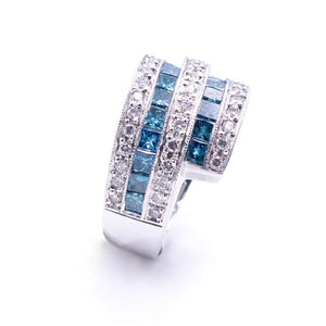 Sandra Biachi 14K Blue & White Diamond Ring. Style: LP6012BD