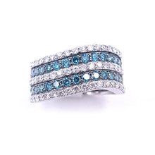 Load image into Gallery viewer, Sandra Biachi Blue &amp; White Diamond Ring Style: LP6193BDA+
