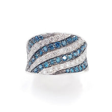 Load image into Gallery viewer, Sandra Biachi, 14K White Gold, Blue Diamond Ring. Style: LP6323BDA
