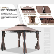 Load image into Gallery viewer, Large Garden 8.8 Ft. W x 8.8 Ft. D Steel Patio Gazebo
