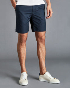 Linen Cotton Shorts - Ink Blue